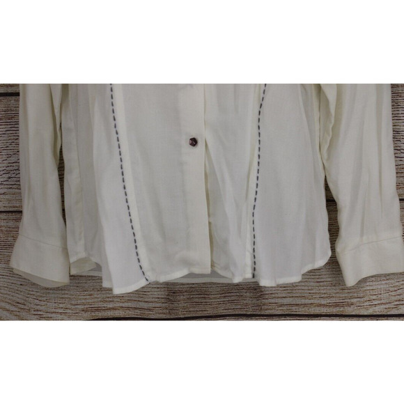 VINTAGE IVY Collectibles Womens Size Large Button Down Long Sleeve Shirt White - Picture 5 of 9